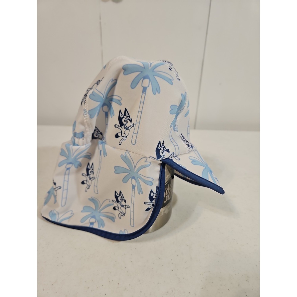 Bluey swim hat for toddler Sun Procter Lightweight Blue/white NWOT - Picture 4 of 7
